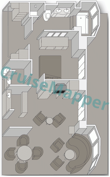 Amera Prinsendam-Pinnacle Suite  floor plan