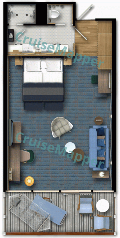 Mein Schiff 1 Ubersee Suite  floor plan