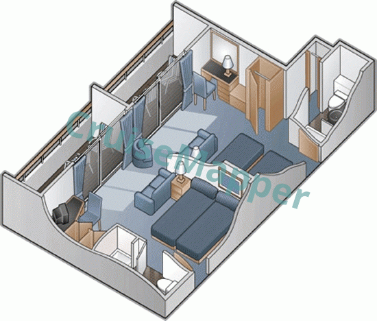 Celebrity Xpedition Family Suite  floor plan