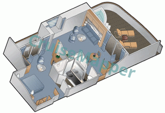 Celebrity Xpedition Penthouse Suite  floor plan