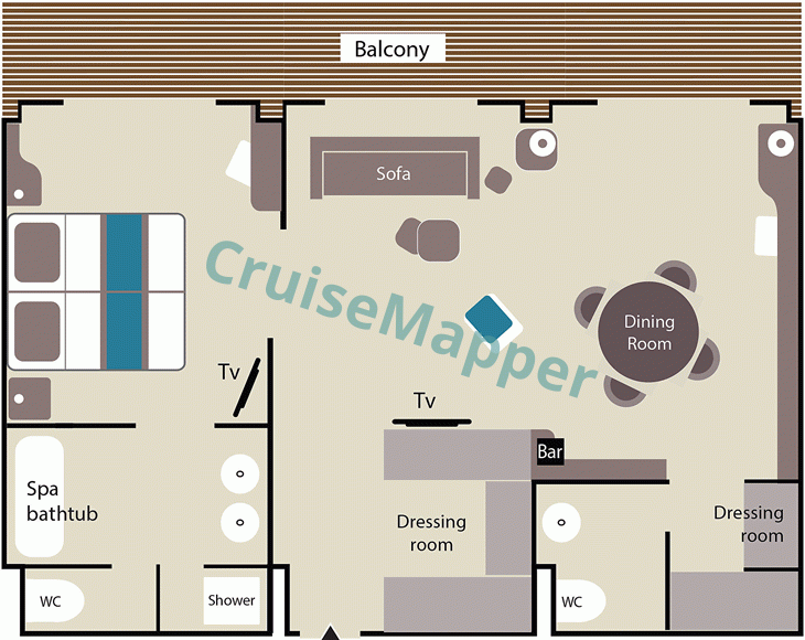 L'Austral 2-Room Owners Suite  floor plan