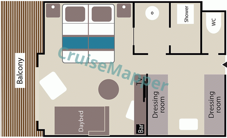 Le Boreal Deluxe Suite  floor plan