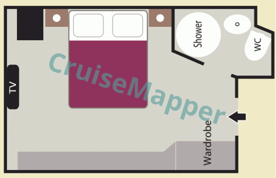 Le Ponant old Antigua Deck Double Cabin  floor plan