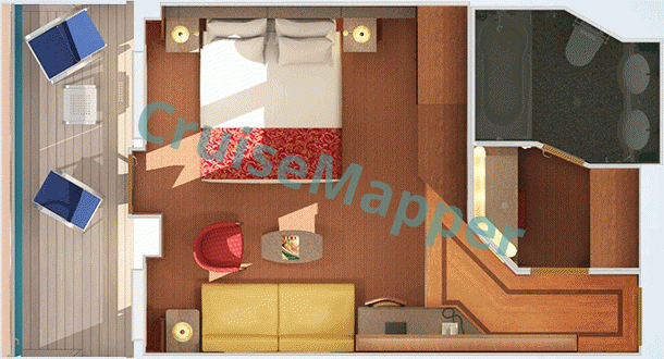 Costa Diadema Balcony Suite  floor plan