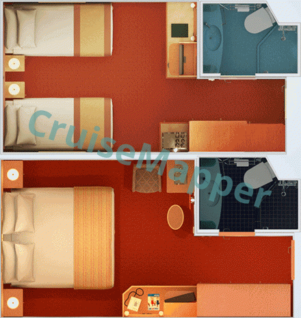 Costa Diadema Interior Cabin  floor plan