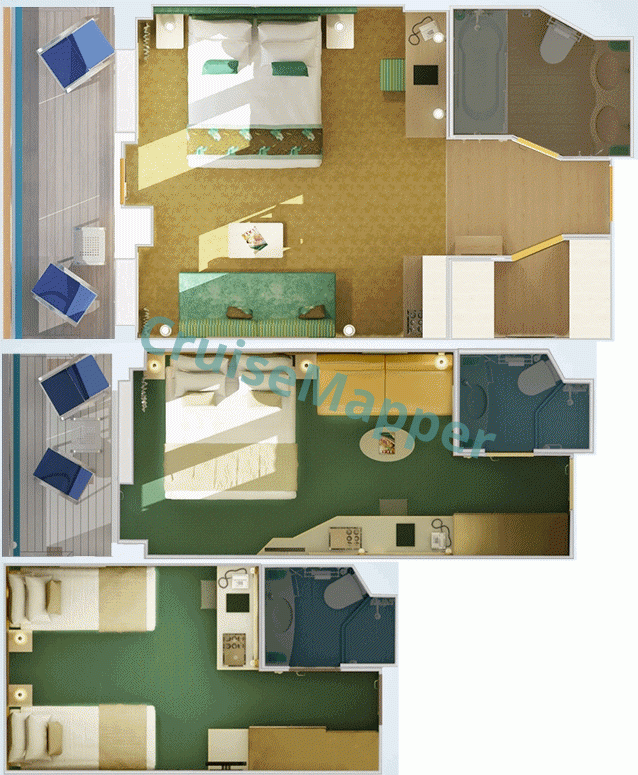 Costa Diadema Samsara Spa Cabins  floor plan