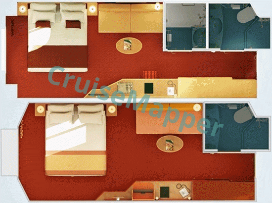 Costa Diadema Oceanview Cabin  floor plan