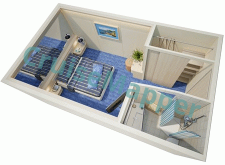 Golden Iris Interior Cabin  floor plan