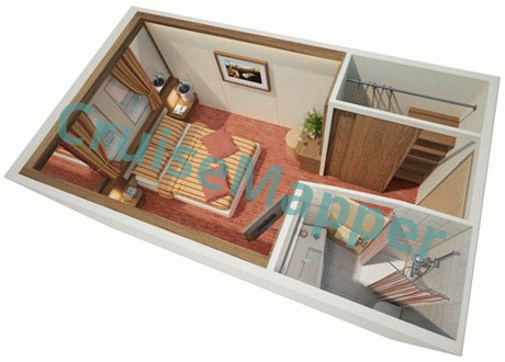 Golden Iris Premium Window Cabin  floor plan