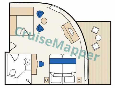 Caledonian Sky Owners Suite  floor plan