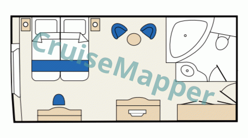 Caledonian Sky Superior Suite  floor plan