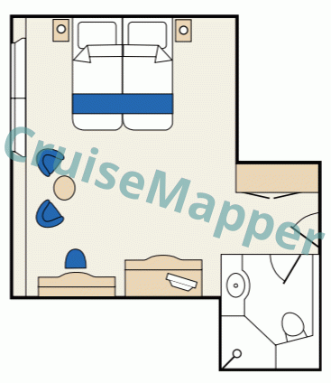 Caledonian Sky Premium Suite  floor plan