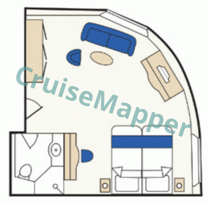 Island Sky Corner Suite  floor plan