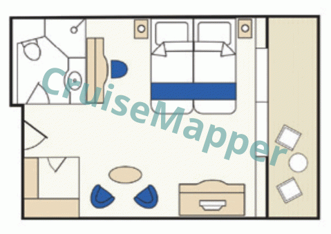 Island Sky Deluxe Balcony Suite  floor plan