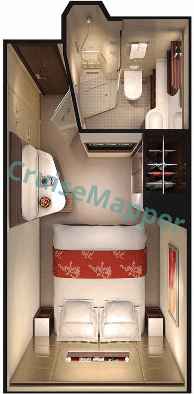 Norwegian Getaway Interior Cabin  floor plan