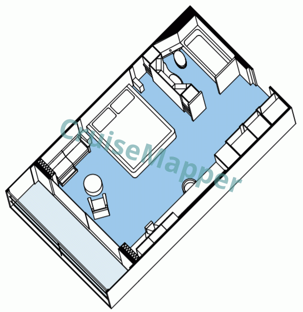 Paul Gauguin Veranda Suite  floor plan