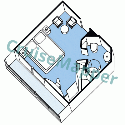 MV Clio Balcony Cabin  floor plan