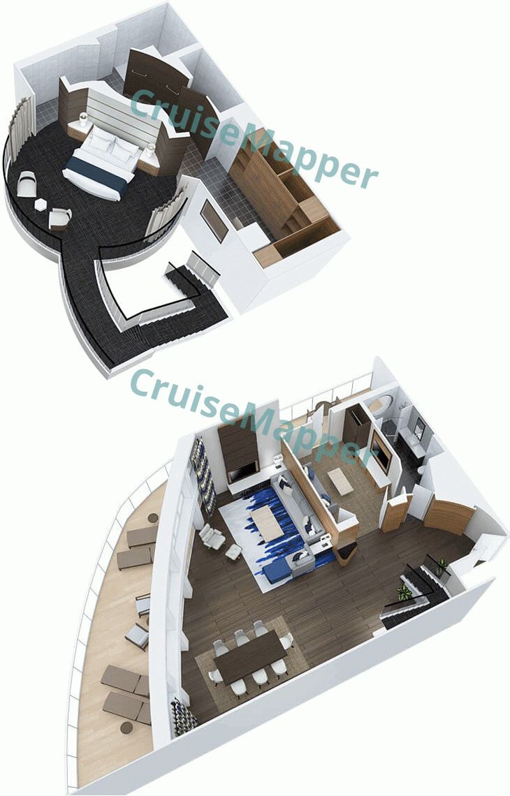 Anthem of the Seas Ultimate Family Royal Loft Suite  floor plan