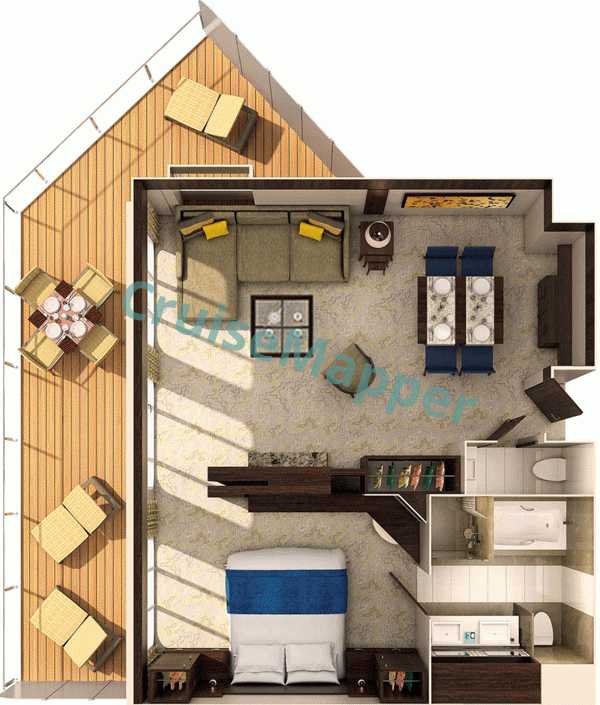 Quantum Of The Seas Owners Suite  floor plan
