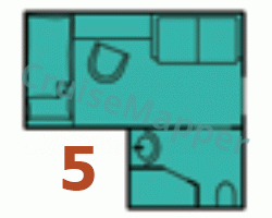 Sea Cloud Bunk-Bed Cabin  floor plan