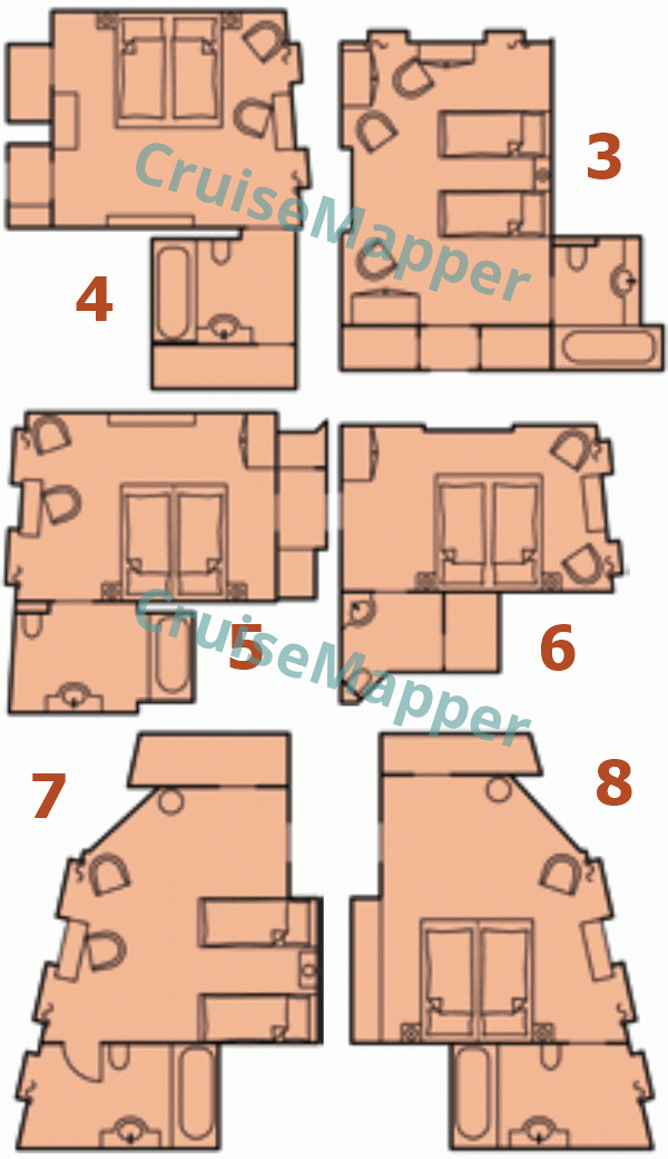 Sea Cloud Deluxe Original Cabin  floor plan