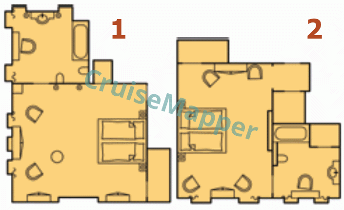 Sea Cloud Owner Suite  floor plan