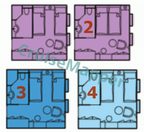 Sea Cloud Twin-Bed Cabin  floor plan