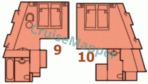 Sea Cloud Deluxe Outside Cabin  floor plan