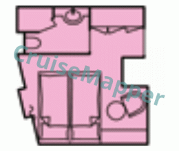 Sea Cloud Double-Bed Cabin  floor plan