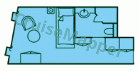 Sea Cloud 2 Bunk-Bed Cabin  floor plan