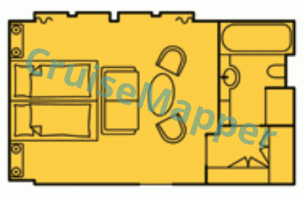 Sea Cloud 2 Owner Suite  floor plan