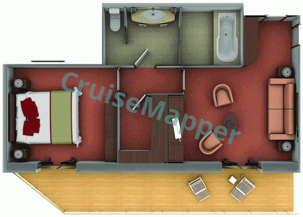 Exploris One Owners Suite  floor plan