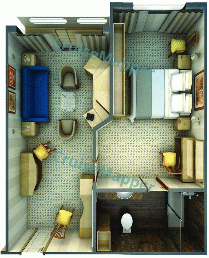 ms La Belle des Oceans 2-Room Medallion Suite  floor plan