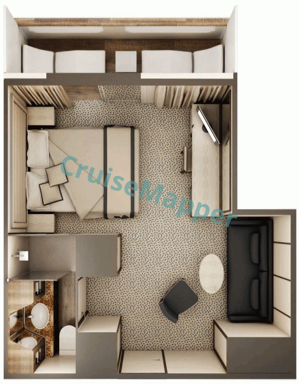 Silver Galapagos Veranda Suite  floor plan