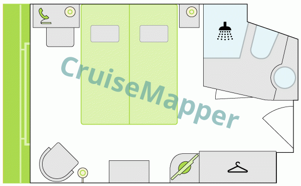 Arosa Aqua French Balcony Cabin  floor plan