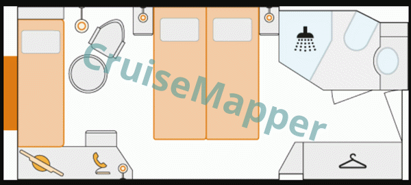 Arosa Donna 3-Bed Family Cabin  floor plan