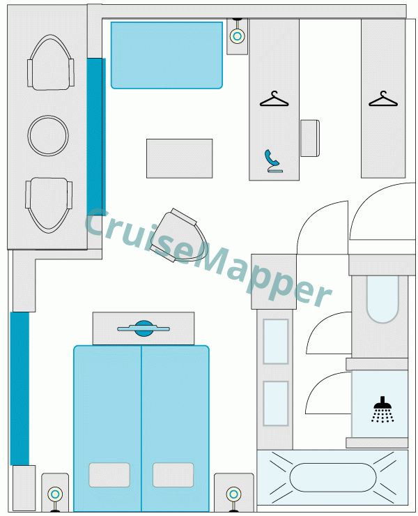 Arosa Flora Twin Balcony Suite  floor plan