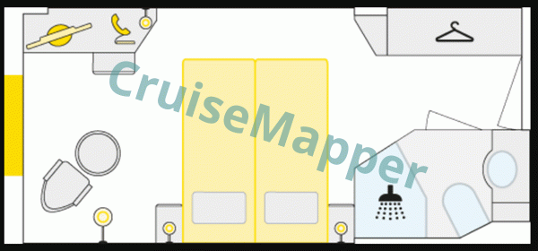 Arosa Mia 2-Bed Window Cabin  floor plan