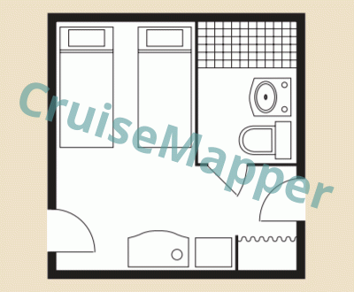 American Queen  Interior Cabin  floor plan
