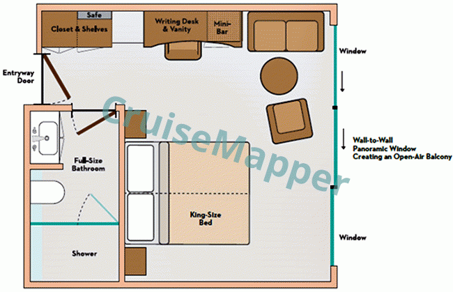 Avalon Siem Reap French Balcony Suite  floor plan