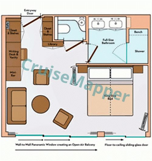 Avalon Visionary French Balcony Royal Suite  floor plan