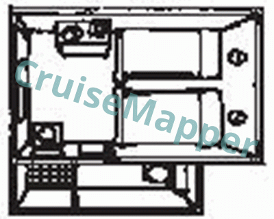 Delta Queen Select Stateroom  floor plan