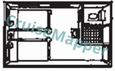 Delta Queen Luxury Stateroom  floor plan