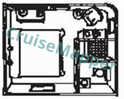 Delta Queen Superior Suite  floor plan