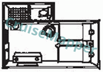 Delta Queen Superior Stateroom  floor plan