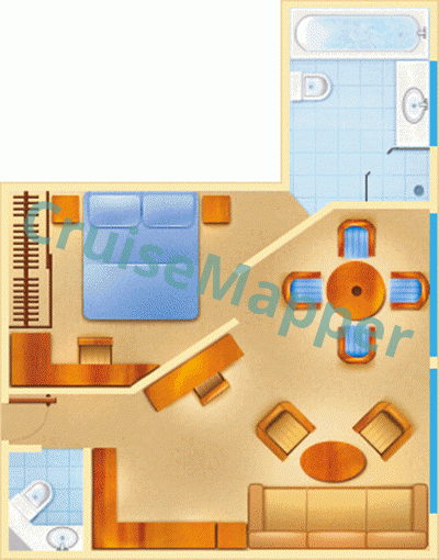 SeaDream I Owners Suite  floor plan