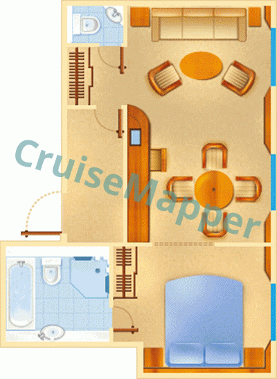 SeaDream I Admiral Suite  floor plan