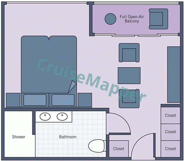 SS Beatrice Balcony Suite  floor plan