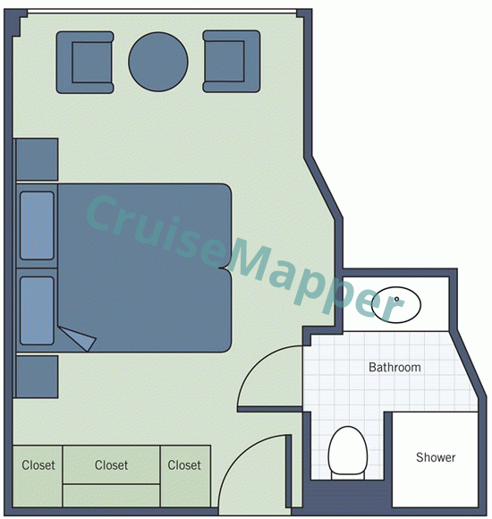 SS Beatrice French Balcony Cabin  floor plan