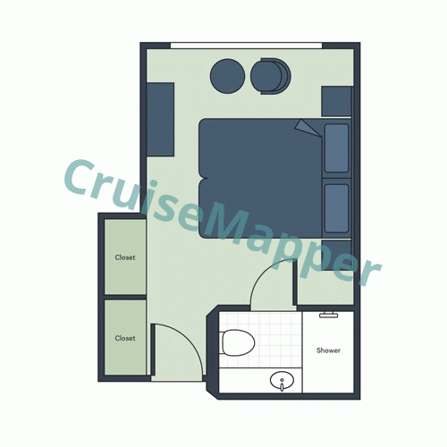 Trafalgar Verity Deluxe Window Cabin floor plan Trafalgar Verity Deluxe Window Cabin floor plan